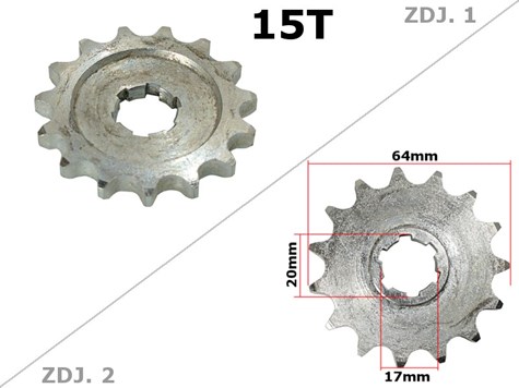 ZĘBATKA PRZÓD MZ ETZ 150 15z W