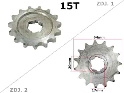 ZĘBATKA PRZÓD MZ ETZ 150 15z