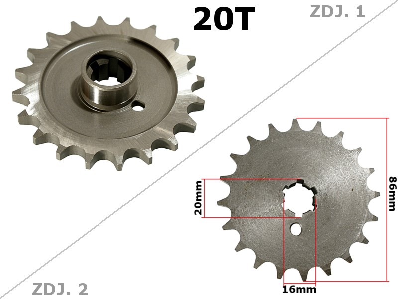 ZĘBATKA PRZÓD MZ ETZ 250 20z W