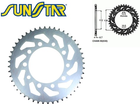 ZĘBATKA TYŁ SUNSTAR STALOWA SUNR1-5485-48