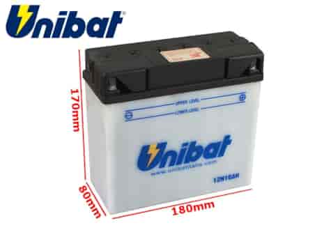 AKUMULATOR UNIBAT 12N16-AH P+ 16Ah