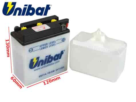 AKUMULATOR UNIBAT 6N11A-1B P+ 11Ah