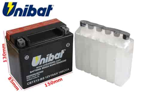 AKUMULATOR UNIBAT CBTX12-BS L+ 10Ah YTX12-BS