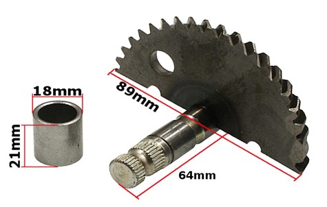 PÓŁKSIĘŻYC KOPNIAKA GY6-50 SKUTER BAOTIAN 64mm DO ZABIERAKA 8 ZĘBÓW ORYGINAŁ