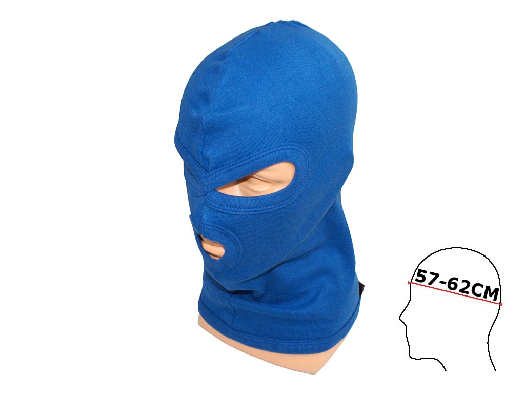 KOMINIARKA BAWEŁNIANA OCZY DZIELONE L/XL NIEBIESKA