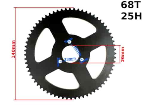 ZĘBATKA TYŁ POCKET 25H 68z 26mm HB