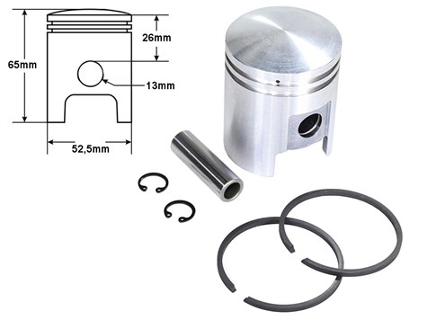 TŁOK WSK 125 52,50mm 2 SZLIF DUELLS KPL. DI