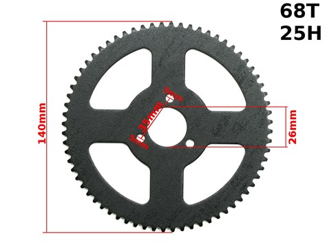 ZĘBATKA TYŁ POCKET 25H 68z 26mm BRI