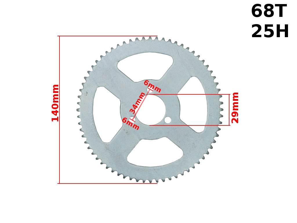 ZĘBATKA TYŁ POCKET 25H 68z 29mm BRI