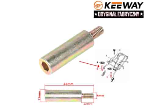 ŚRUBA M6x48mm IMBUS MOCOWANIA BAGAŻNIKA KEEWAY
