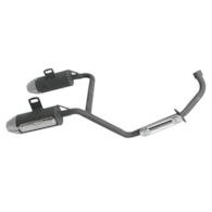 TŁUMIK ATV 110/125 PODWÓJNY DYFUZOR CZARNY ROB