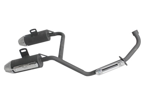 TŁUMIK ATV 110/125 PODWÓJNY DYFUZOR CZARNY ROB