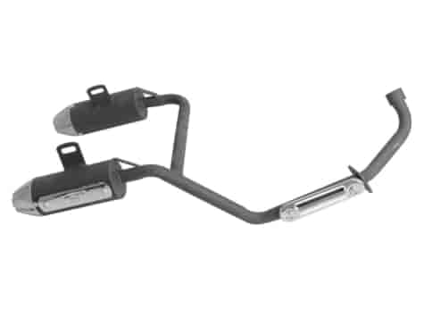 TŁUMIK ATV 110/125 PODWÓJNY DYFUZOR CZARNY ROB