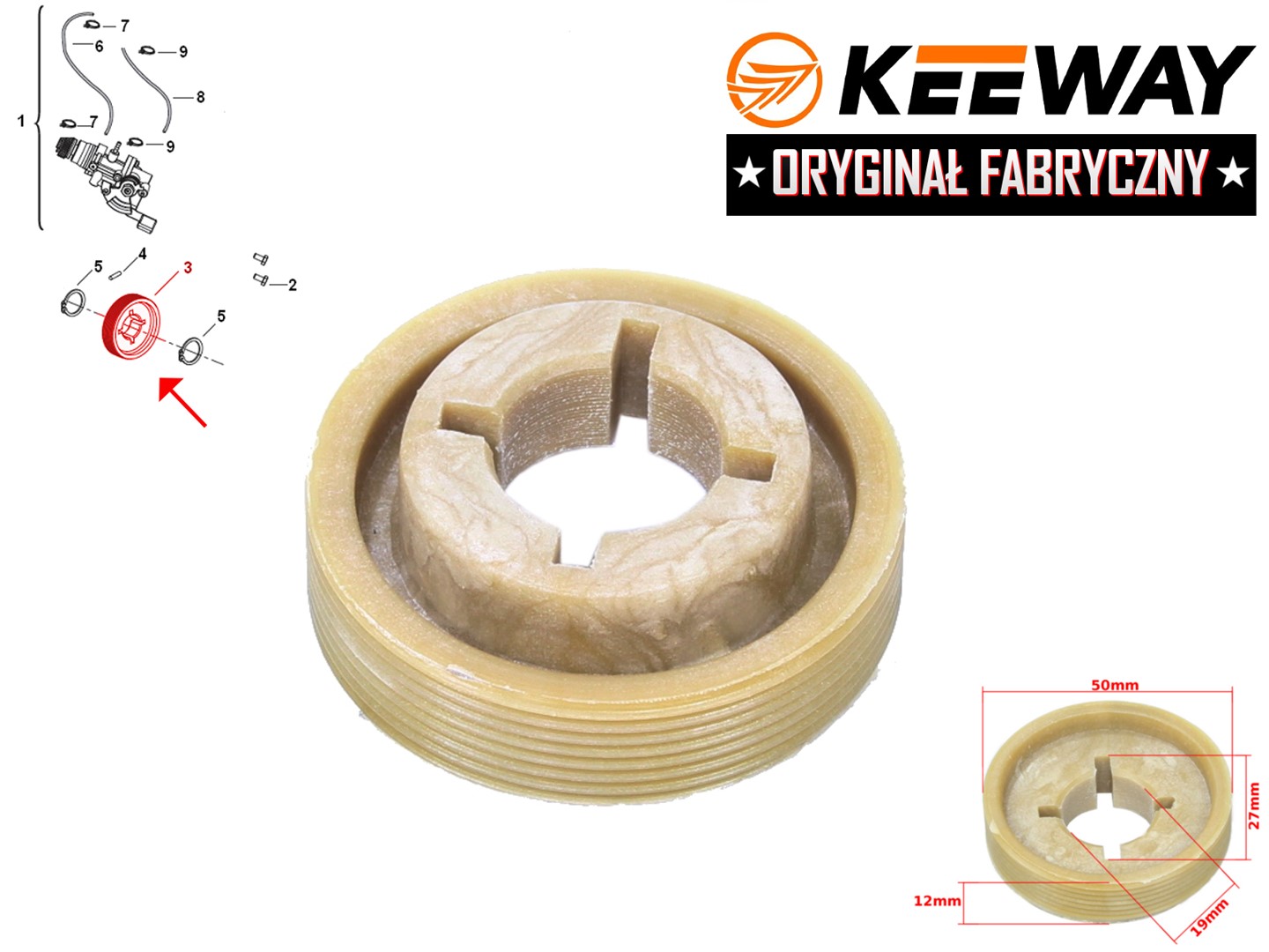 KOŁO POMPY OLEJU KEEWAY 50CC 2T HURRICAN ORYGINAŁ