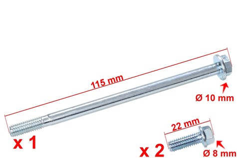 ŚRUBY DEKLA PRAWEGO GŁOWICY ATV/CROSS/STREET TZ