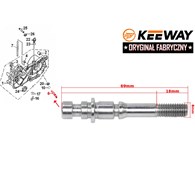 ŚRUBA MOCOWANIA SZCZĘK HAMULCA KEEWAY 50 2T ORYGINAŁ