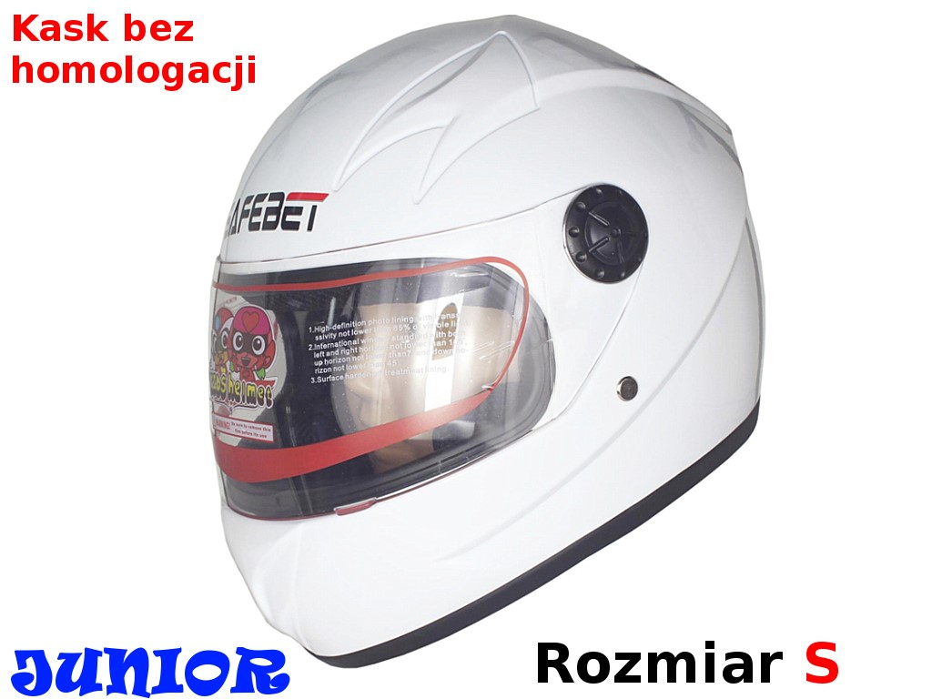 KASK SAFEBET HF-909 WHITE MAŁY S (BRAK ECE)