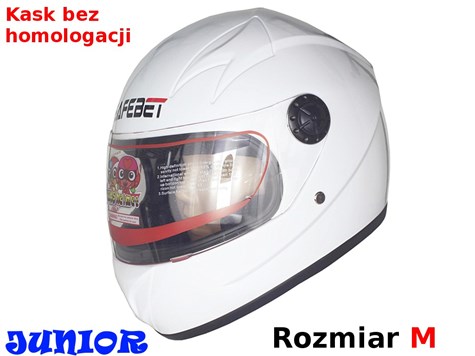 KASK SAFEBET HF-909 WHITE MAŁY M (BRAK ECE)