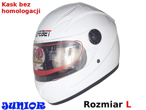 KASK SAFEBET HF-909 WHITE MAŁY L (BRAK ECE)