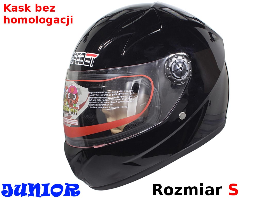 KASK SAFEBET HF-909 BLACK MAŁY S (BRAK ECE)