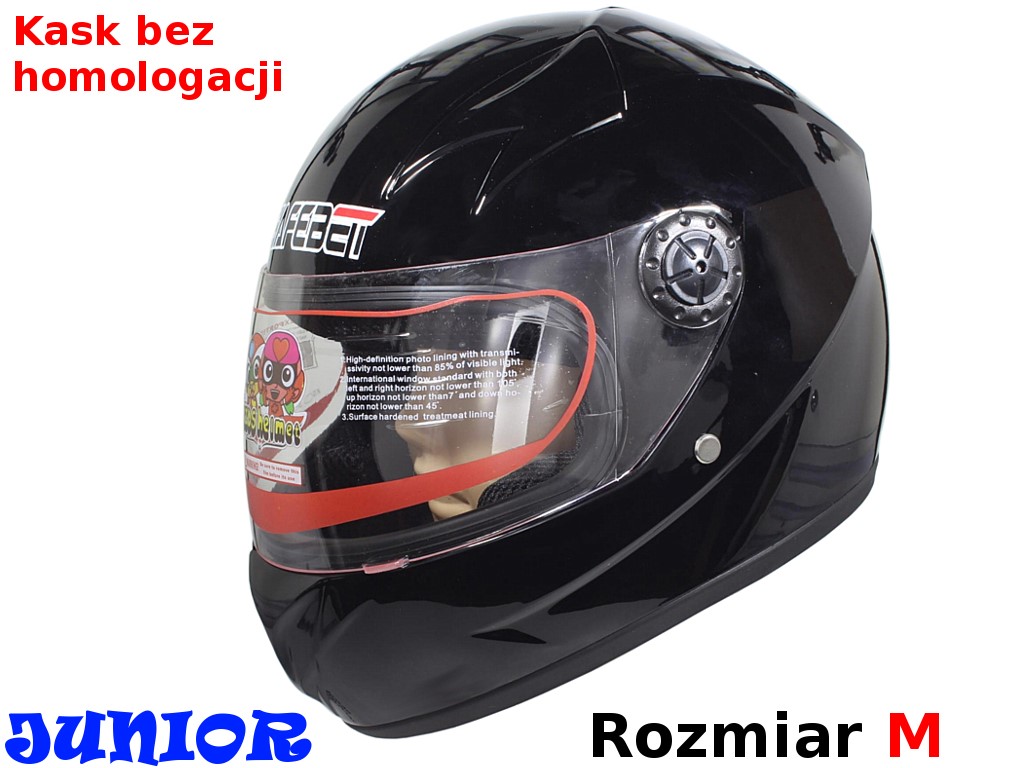 KASK SAFEBET HF-909 BLACK MAŁY M (BRAK ECE)