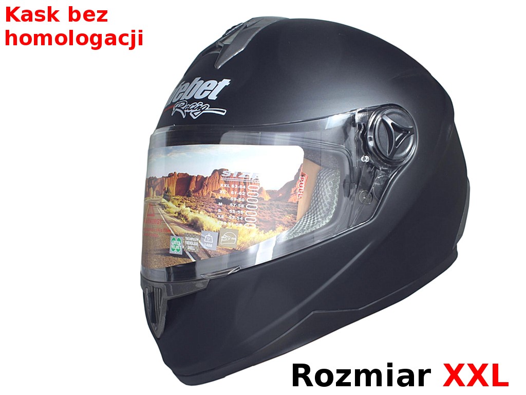 KASK SAFEBET HF-122 FLAT BLACK XXL (BRAK ECE)