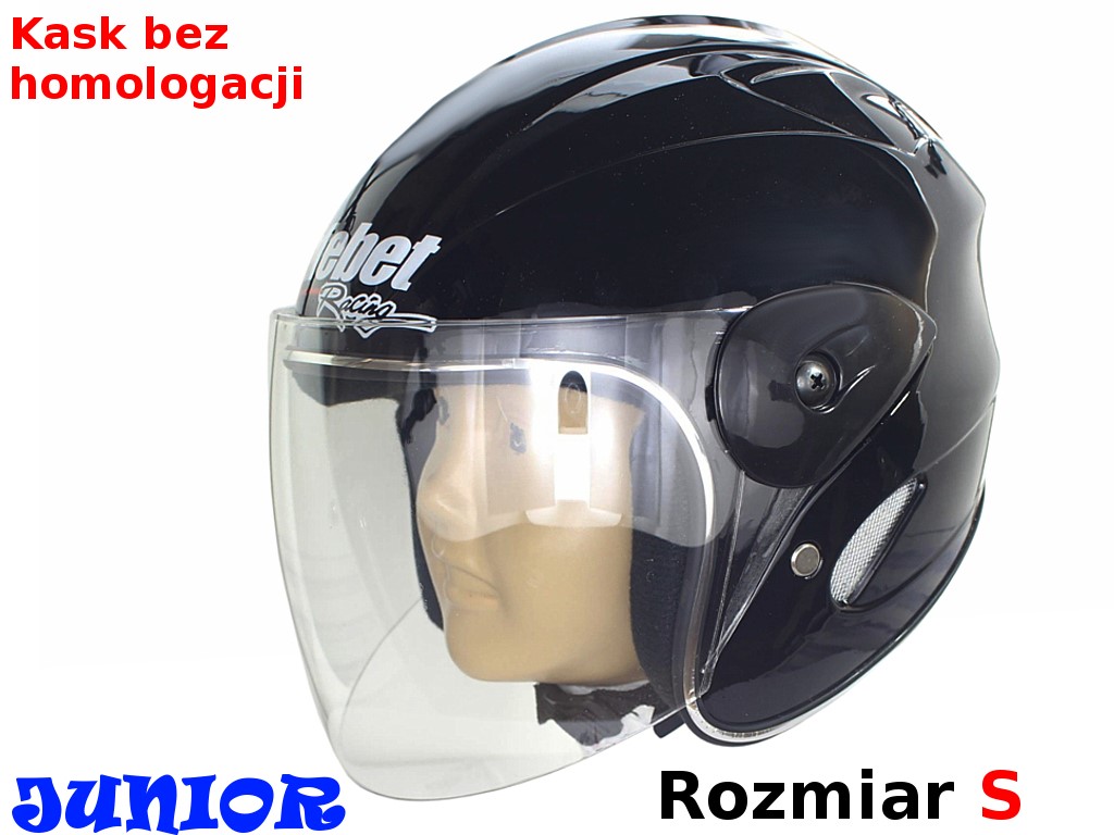 KASK SAFEBET HF-226 BLACK MAŁY S (BRAK ECE)