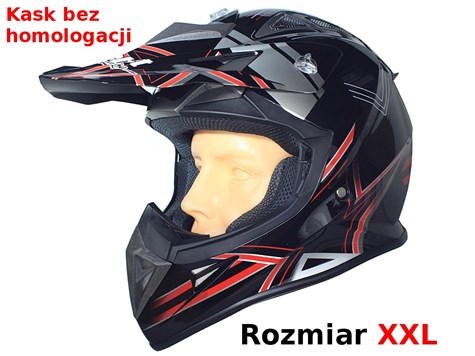 KASK SAFEBET HF-116 BLACK Q158 RED XXL (BRAK ECE)