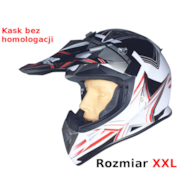 KASK SAFEBET HF-116 WHITE Q158 RED XXL (BRAK ECE)