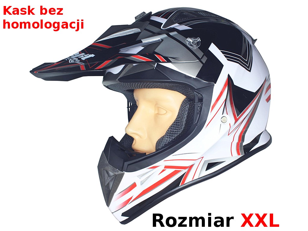 KASK SAFEBET HF-116 WHITE Q158 RED XXL (BRAK ECE)