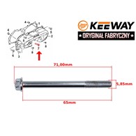 ŚRUBA MOCOWANIA POKRYWY PASKA KEEWAY 2T M6x65 ORYGINAŁ