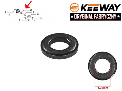 PODKŁADKA ZĘBATKI ROZRUSZNIKA KEEWAY 8x16x2 ORYGIN