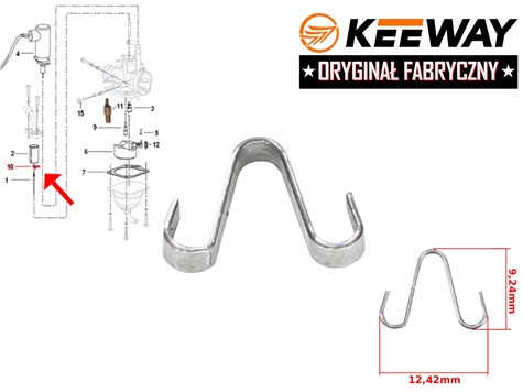 ZABEZPIECZENIE BLOKADA IGLICY GAŹNIKA KEEWAY ORYGINAŁ