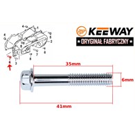 ŚRUBA MOCOWANIA POKRYWY PASKA KEEWAY 2T M6x35 ORYGINAŁ