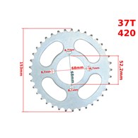 ZĘBATKA TYŁ 420-37z CROSS 125 HB