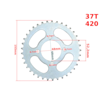 ZĘBATKA TYŁ 420-37z CROSS 125 HB
