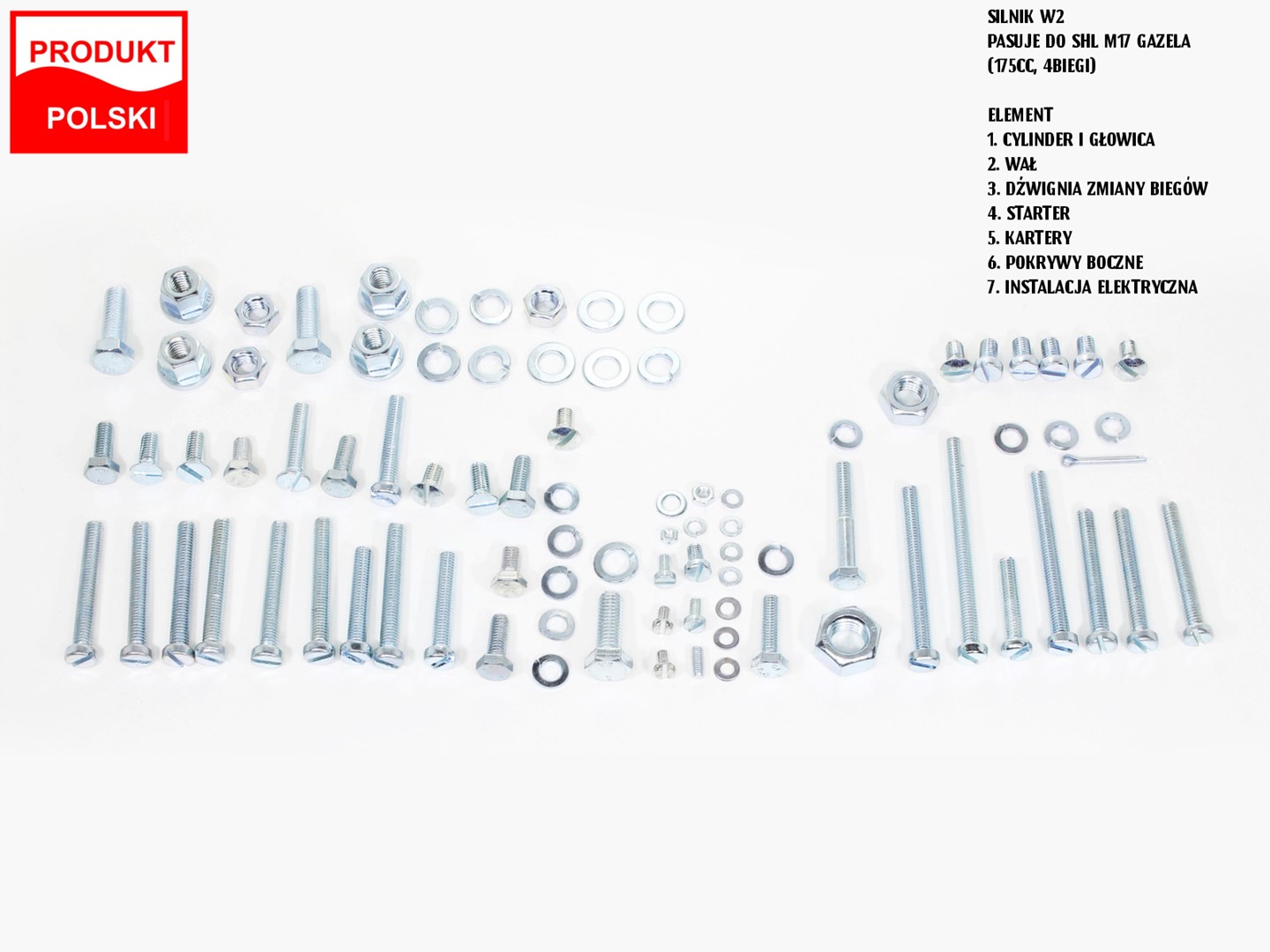 ŚRUBY SILNIKA SHL 175 W2 WIATR GAZELA OCYNK TI