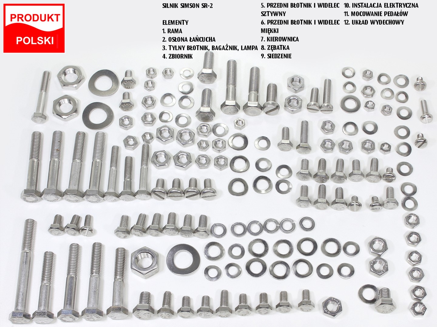 ŚRUBY SIMSON SR2 STAL NIERDZEWNA TI