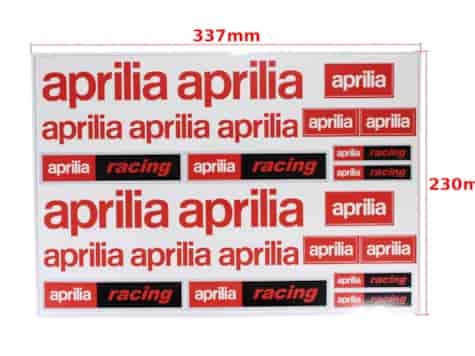 NAKLEJKA APRILIA CZERWONA