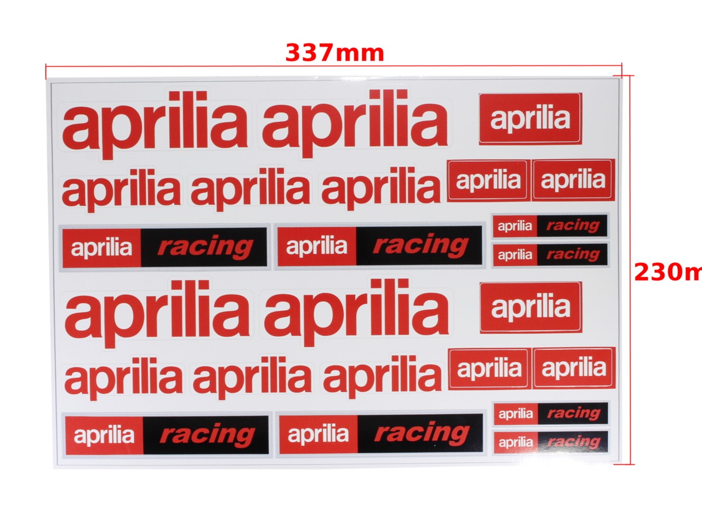 NAKLEJKA APRILIA CZERWONA