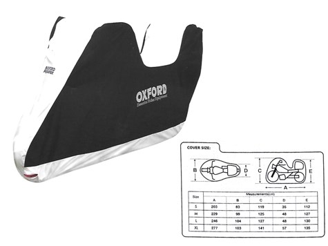 POKROWIEC NA MOTOCYKL OXFORD AQUATEX VER 2 M Z MIEJSCEM NA KUFER CENTRALNY