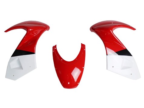 PLASTIK CZASZA PRZÓD POCKET CZERWONO/BIAŁO/CZARNY