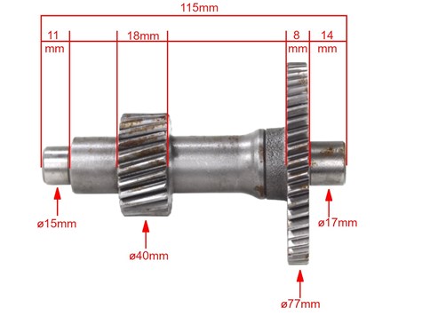 WAŁEK POŚREDNI PRZEKŁADNI ATV 150 BASHAN
