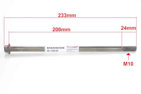 OŚKA M10 x 233mm BENZER, BARTON, STREET, ZIPP, GY6