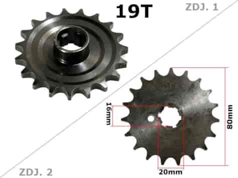 ZĘBATKA PRZÓD MZ ETZ 250 19z