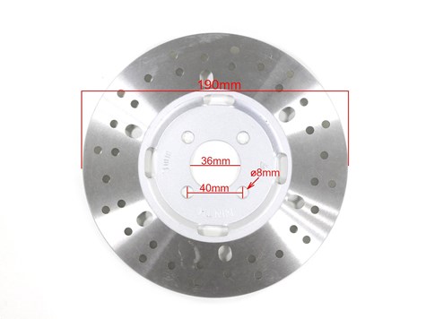 TARCZA HAMULCA PRZÓD GY6 BENZER 4 ŚRUBY 190mm