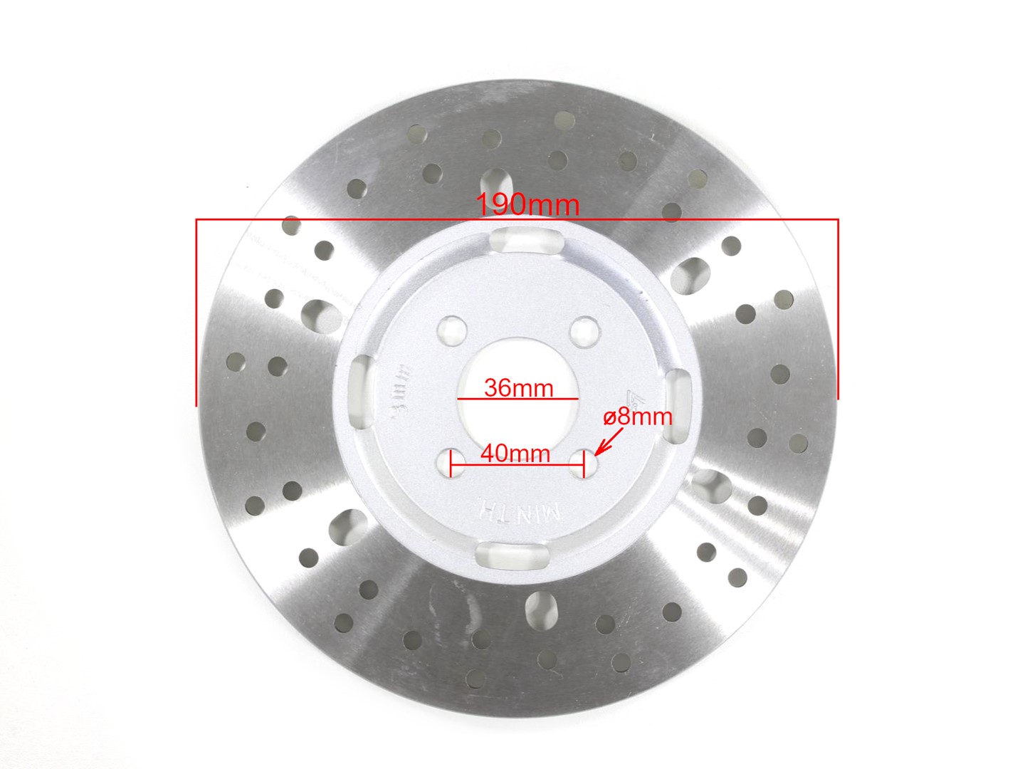 TARCZA HAMULCA PRZÓD GY6 BENZER 4 ŚRUBY 190mm