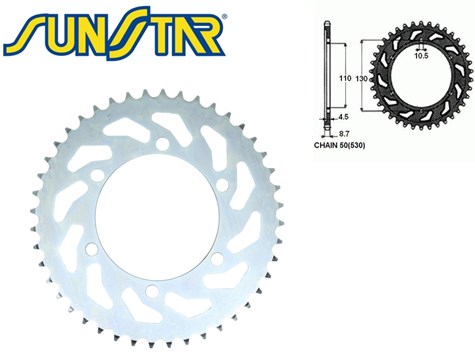 ZĘBATKA TYŁ SUNSTAR STALOWA SUNR1-5474-44