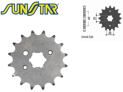 ZĘBATKA PRZÓD SUNSTAR SUNF315-16 SUZUKI RMZ 250
