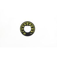CYFERBLAT JUNAK CZARNY ŻÓŁTA SKALA NR.2 ALUMINIUM 74mm